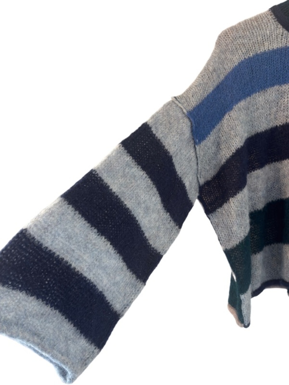 Free People Caravelli Splice Pullover in Ocean Combo Blue Size M - Picture 9 of 12